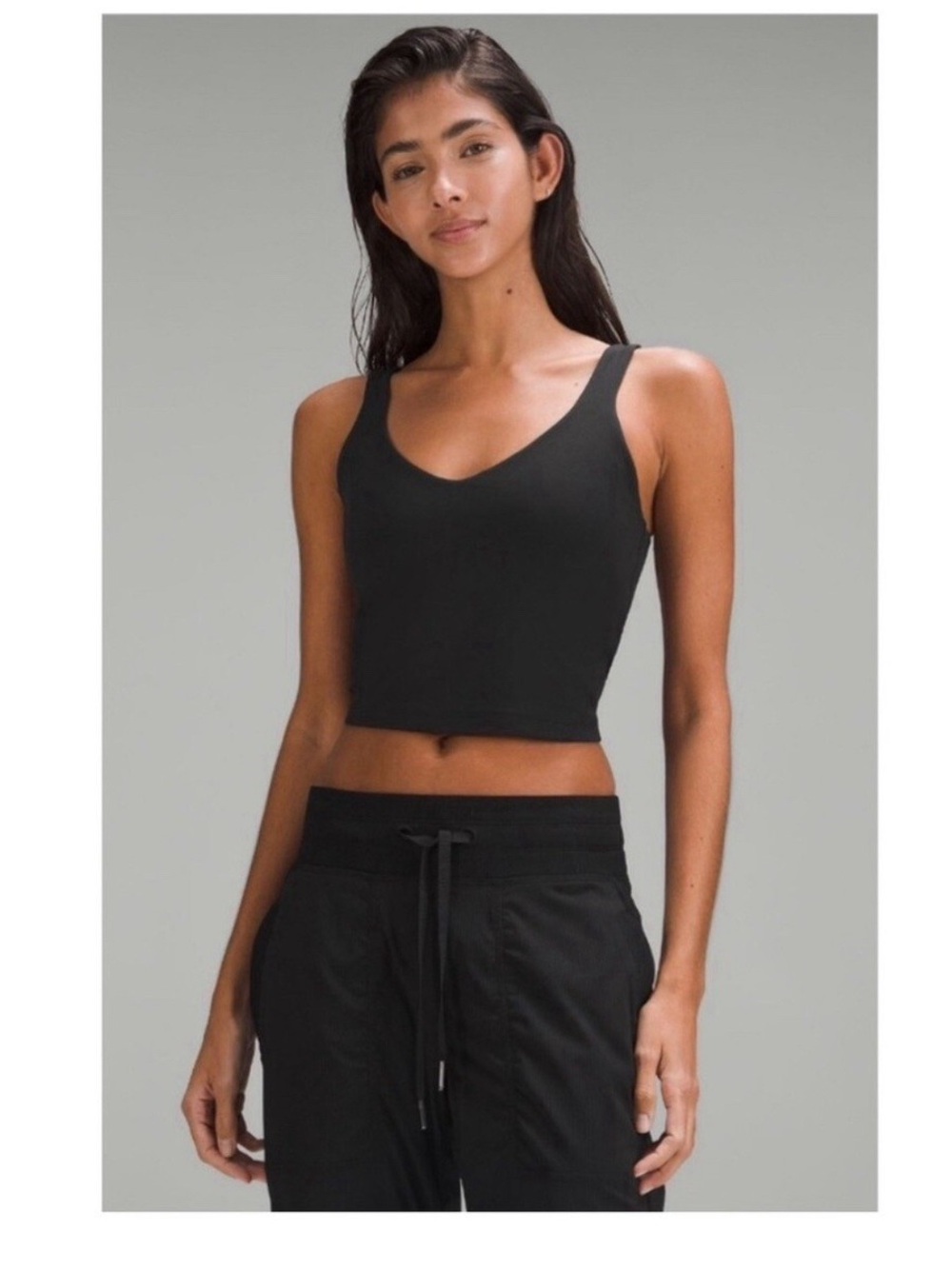 2 Lululemon Align Crop Tanks - Black - Size 6 - GUC